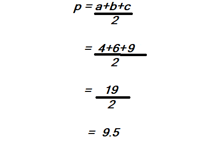 how to calculate area of a triangle using the length of three sides 4