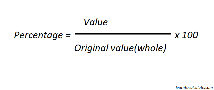 how to calculate percentage
