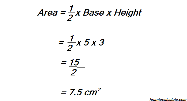 how to calculate area of a triangle