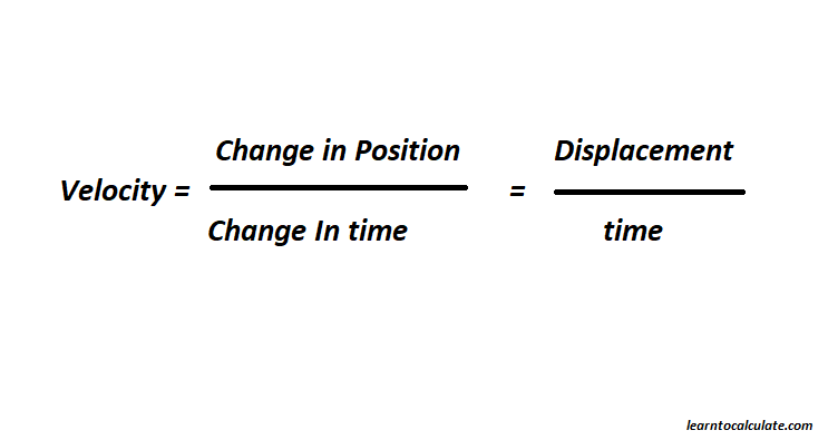 how to calculate velocity

velocity formula