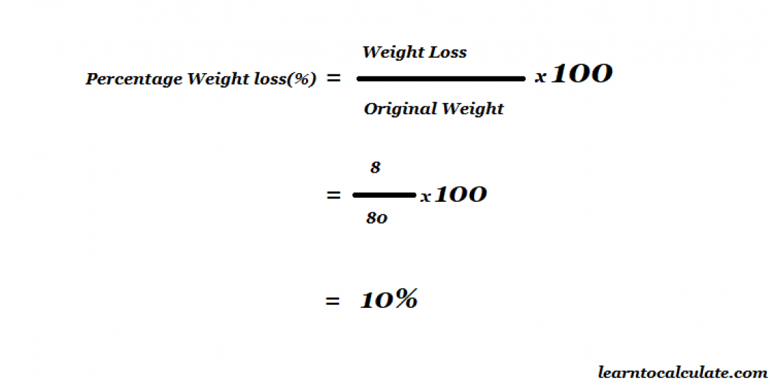 how do you figure out the percentage of weight loss