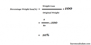 how do you find weight loss percentage