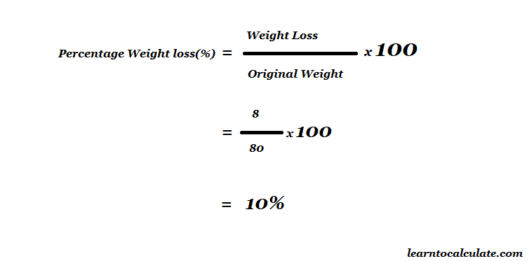 How to Calculate Weight Loss In Percentage (%) - How To Calculate