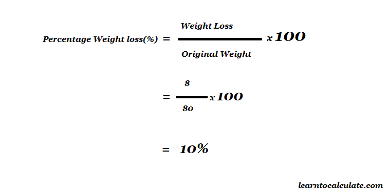 How To Calculate Weight Loss In Percentage How To Calculate