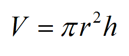 volume of a cylinder