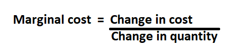 How to calculate marginal cost.