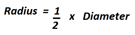 How to calculate radius from diameter.