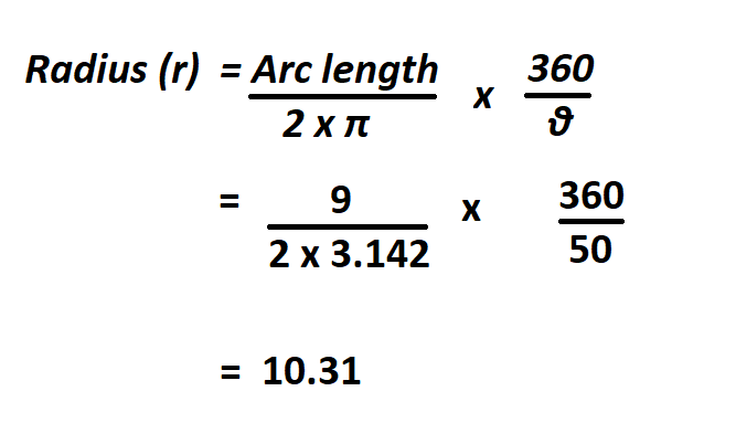 Calculate Length of an Arc