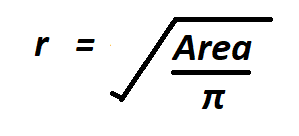 How to Calculate Radius of a Circle from Area.