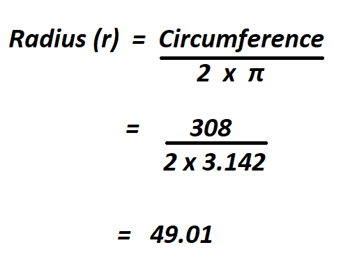 Calculate Radius from Circumference.