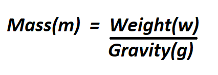 How to Calculate Mass from Weight.