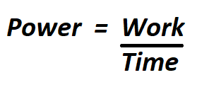 Calculate Power from Work and Time.