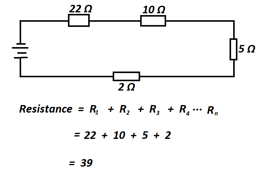 Calculate Total Resistance in a Series Circuit.