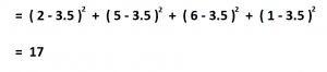 formula to calculate variance between two numbers
