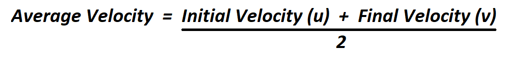 Calculate Average Velocity.