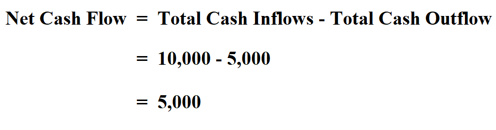 Calculate Net Cash Flow.