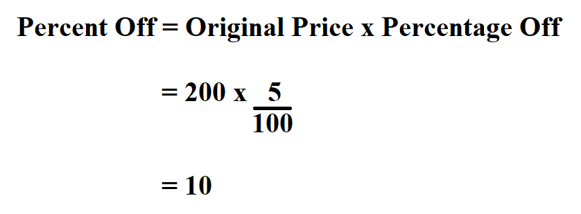 Calculate Percent Off.