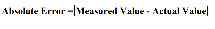  Calculate Absolute Error.