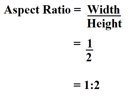 Calculate Aspect Ratio.