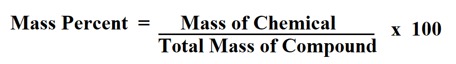 Calculate Mass Percent.