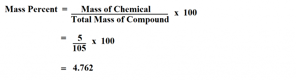 Calculate Mass Percent.