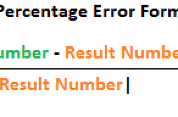 How to Calculate Percentage Error.