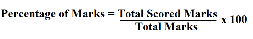 Calculate Percentage of marks.