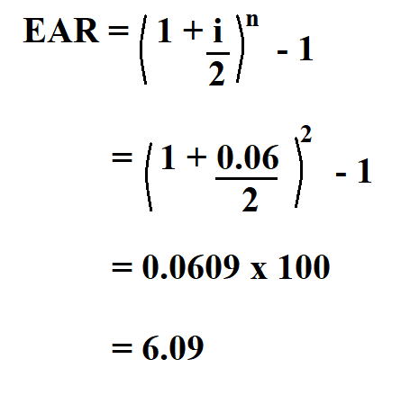 Calculate Effective Annual Rate.