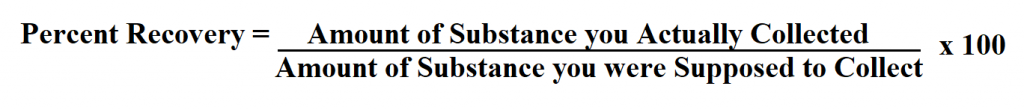 Calculate Percent Recovery.