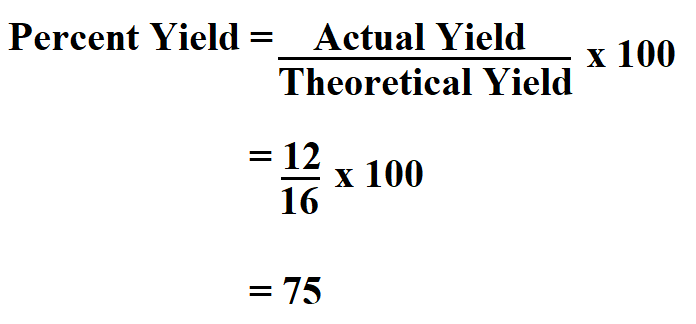 Calculate Percent Yield.