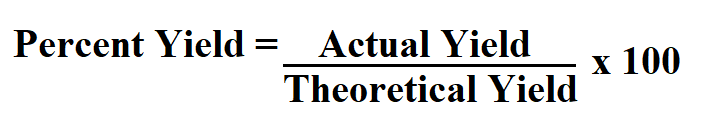 Calculate Percent Yield.