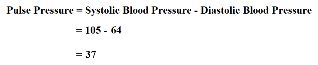 Calculate Pulse Pressure.