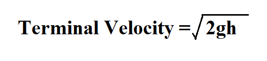 Calculate Terminal Velocity.