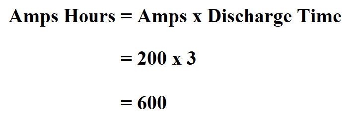 Calculate Amps Hours.