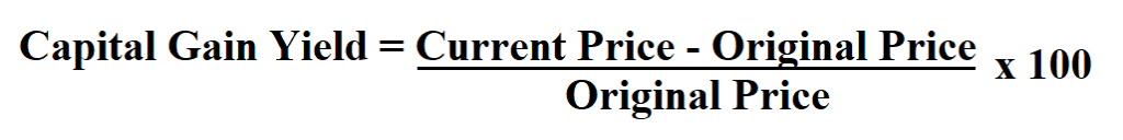 Calculate Capital Gains Yield.