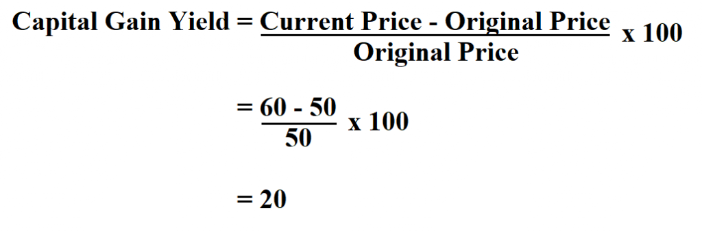 Calculate Capital Gains Yield.