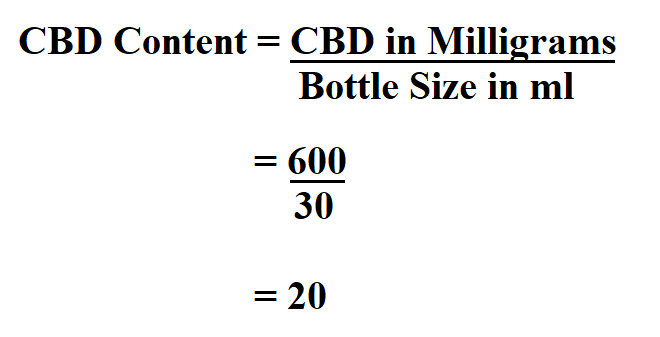 Calculate CBD Content.
