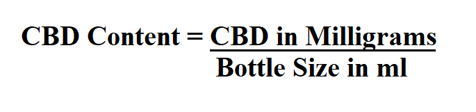 Calculate CBD Content.