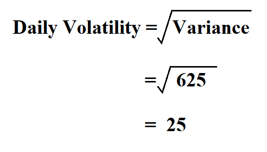 Calculate Daily Volatility.