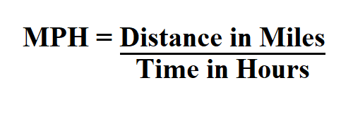 Calculate Miles per Hour.