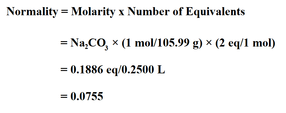 How to Calculate Normality.