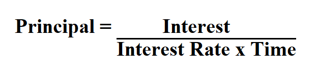 Calculate Principal from Interest. 