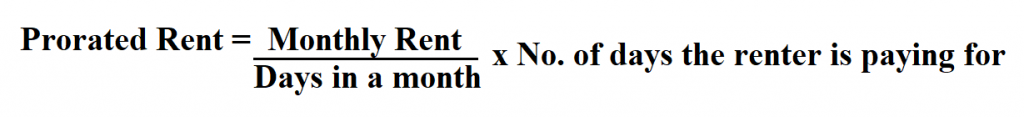 Calculate Prorated Rent.