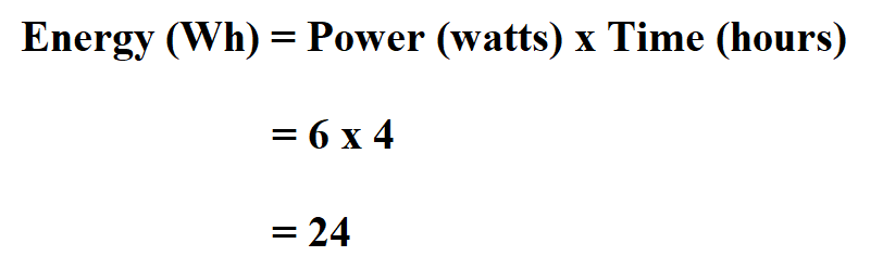  Calculate Watt Hours.