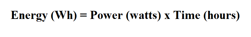 Calculate Watt Hours.