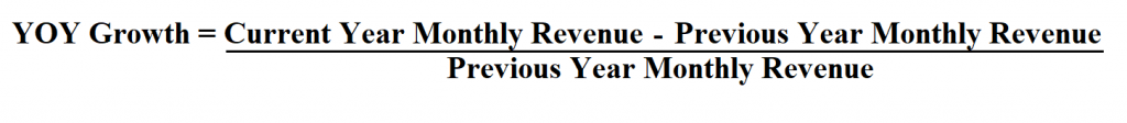 Calculate Year Over Year Growth.