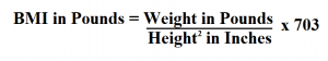 how do you calculate your bmi in pounds