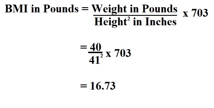 Calculate BMI in Pounds.