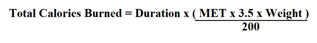 Calculate Calories Burned.