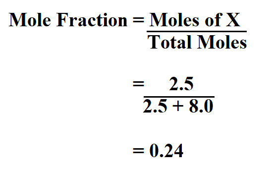  Calculate Mole Fraction.